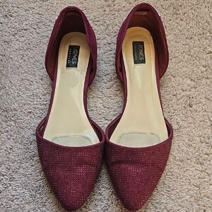 Jones New York Burgundy Women's Flats